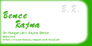 bence rajna business card